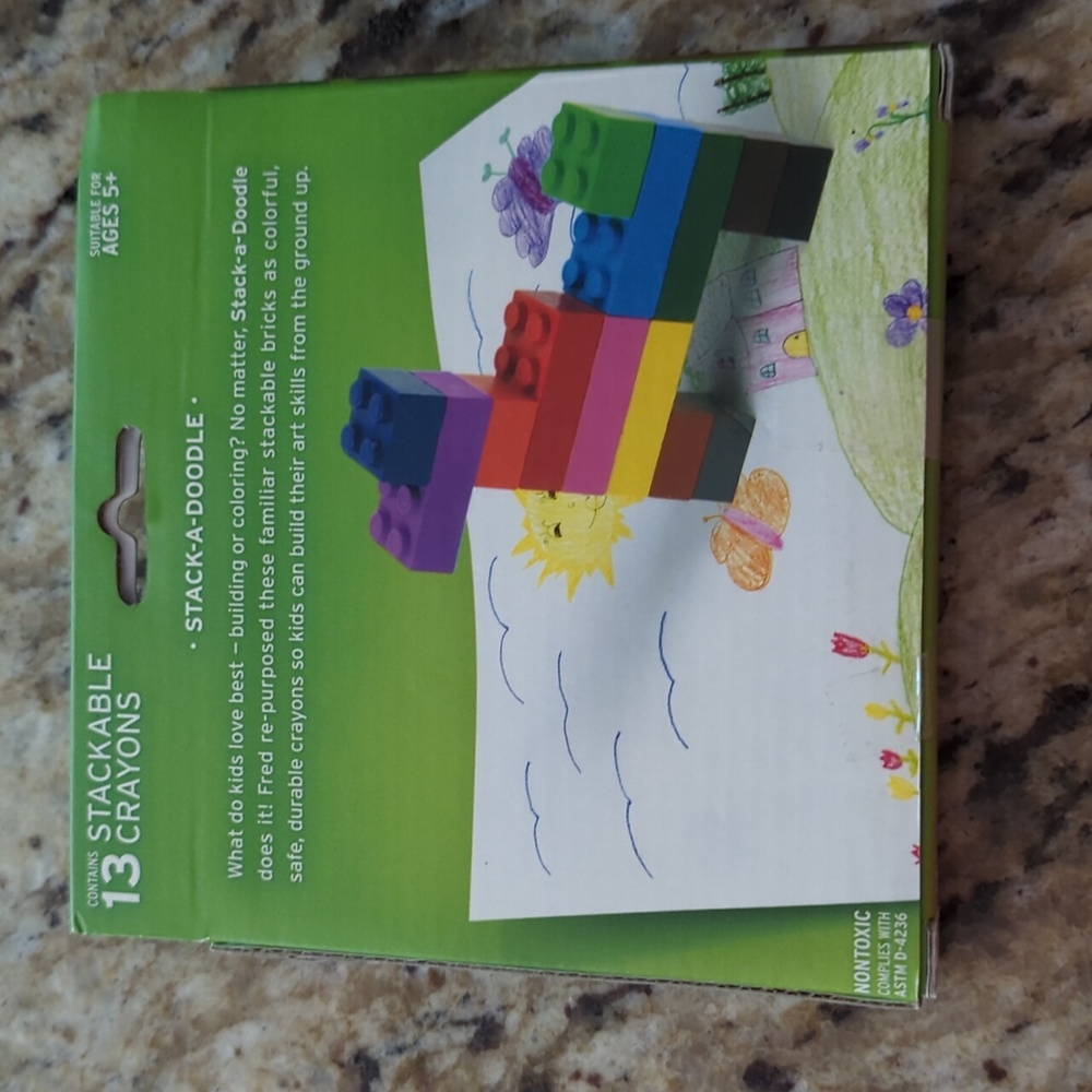 Fred Stack-A-Doodle Building-Block Crayon Set - Picture 3 of 4